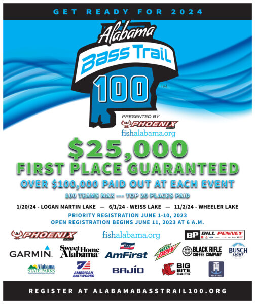 The Alabama Bass Trail 100 Announces Their 2024 Tournament Schedule